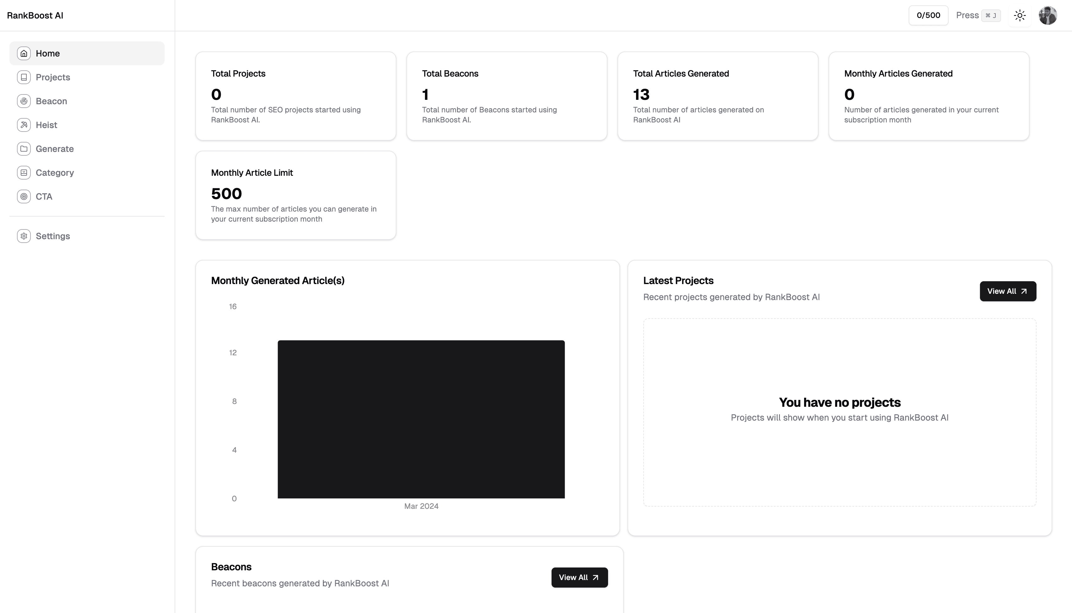 AgentMail Dashboard - Light Mode